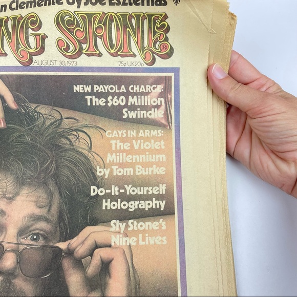 Vintage Rolling Stone Magazine Dan Hicks Sly Stone August 30, 1973 Music Art - Picture 5 of 6